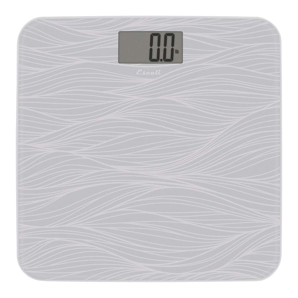 Escali Grey Pattern Square Bath Scale